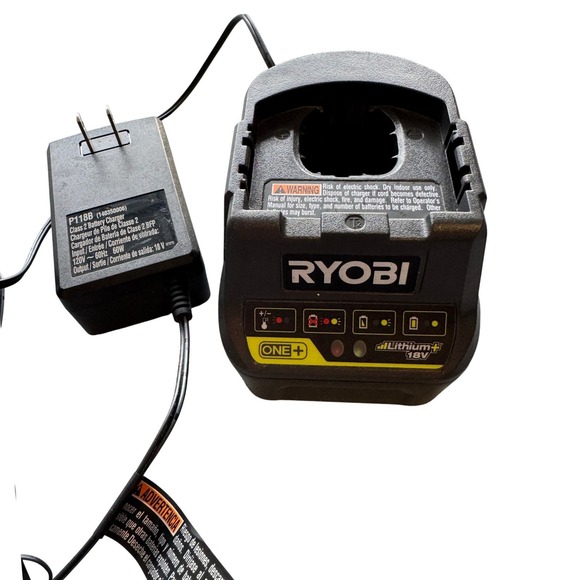 Ryobi Other - Ryobi ONE+ 18V Lithium+ Battery Charger P118B 140350006 Black
